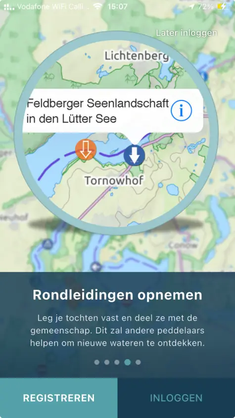 Leg je peddeltochten vast