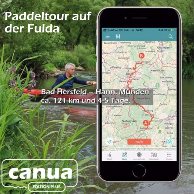 Schönste Tour: Eindrucksvolles und geruhsames Urlaubspaddeln von Bad Hersfeld bis zum Ursprung der Weser.