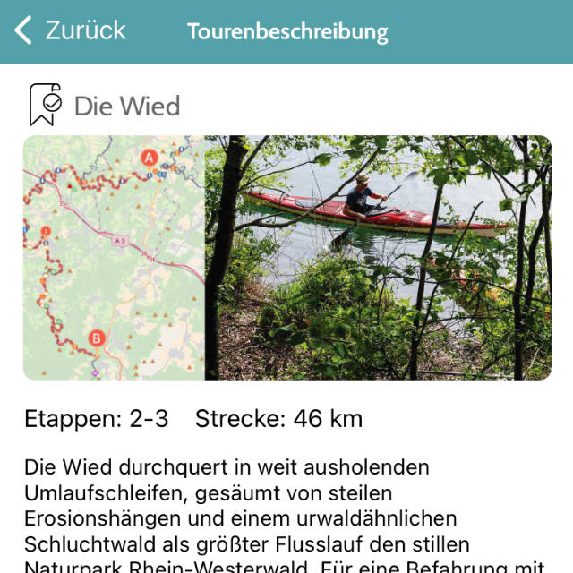 Schönste Tour: Abwechslungsreiche 2 Tagetour auf der Wied durch den Naturpark Rhein-Westerwald.