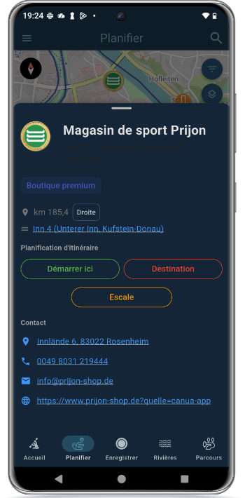 Annonces sponsorisée en canua sur la carte