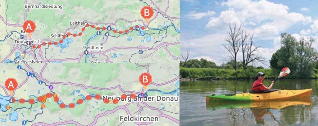 Donau, Bayern, Oberbayern, Paddeltour